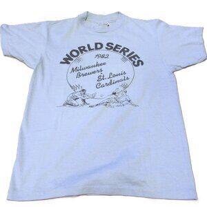 Milwaukee Brewers Lt Blue Brewers Vs St Louis Cardinals 1982 World Series Med
